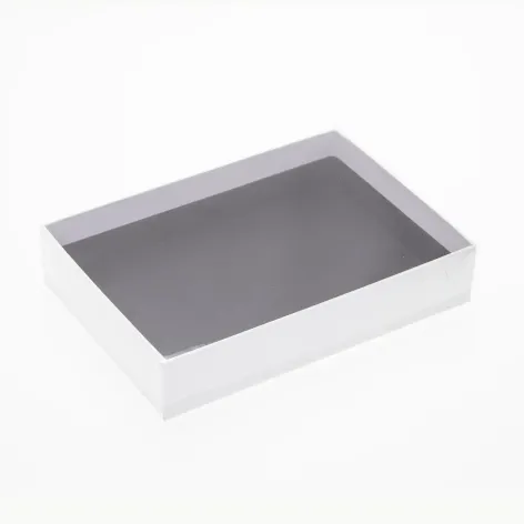 12 Choc Board Base & Clear Lid; White